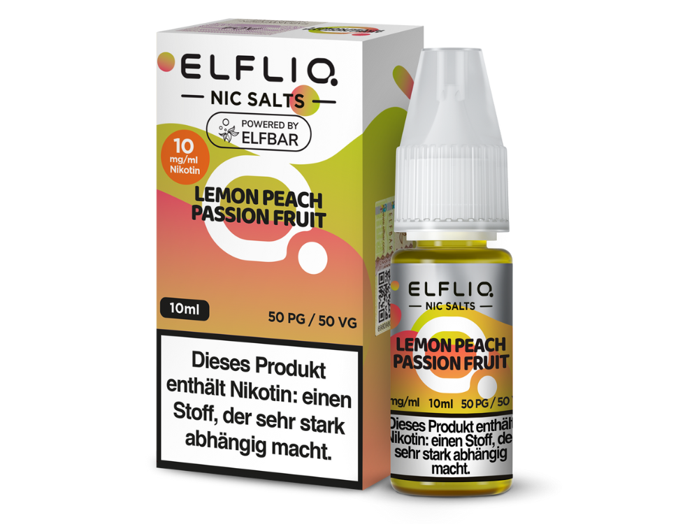 ELFLIQ - Lemon Peach Passion Fruit - Nikotinsalz Liquid 10 mg/ml 10er Packung
