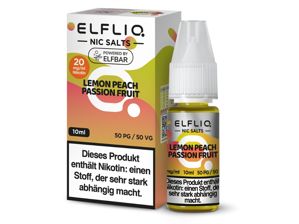 ELFLIQ - Lemon Peach Passion Fruit - Nikotinsalz Liquid 20 mg/ml 10er Packung