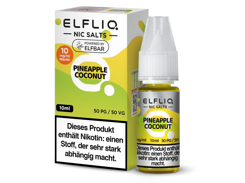 ELFLIQ - Pineapple Coconut - Nikotinsalz Liquid 10 mg/ml 10er Packung