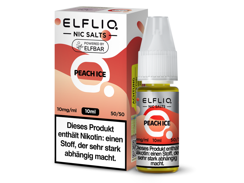 ELFLIQ - Peach Ice - Nikotinsalz Liquid 10 mg/ml 10er Packung