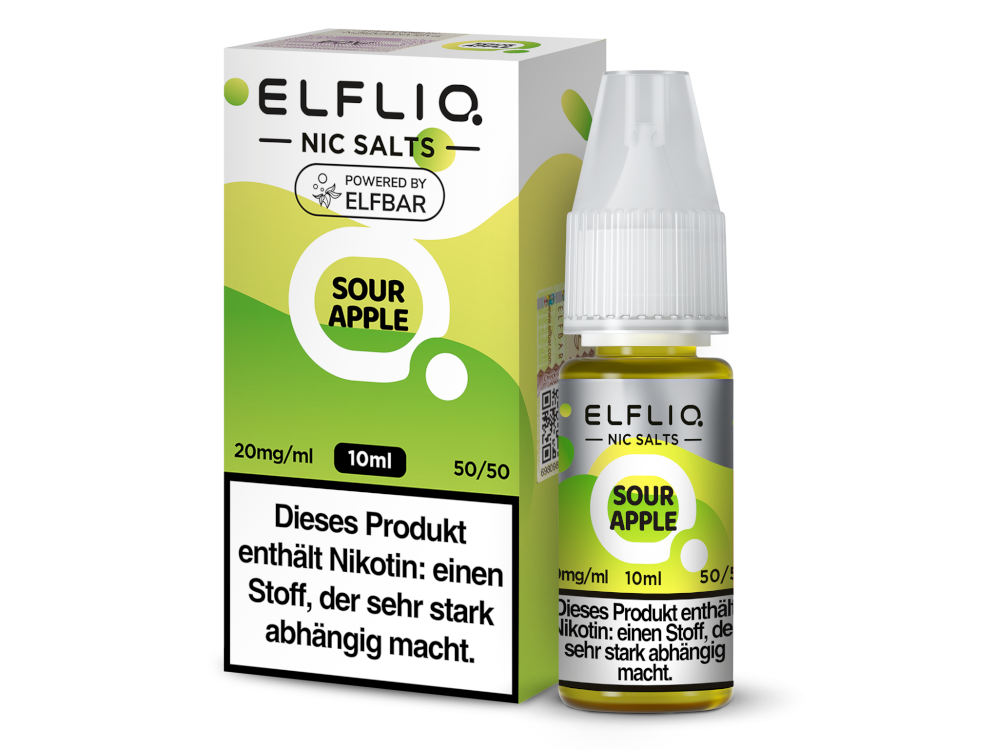 ELFLIQ - Sour Apple - Nikotinsalz Liquid 20 mg/ml 200er Packung