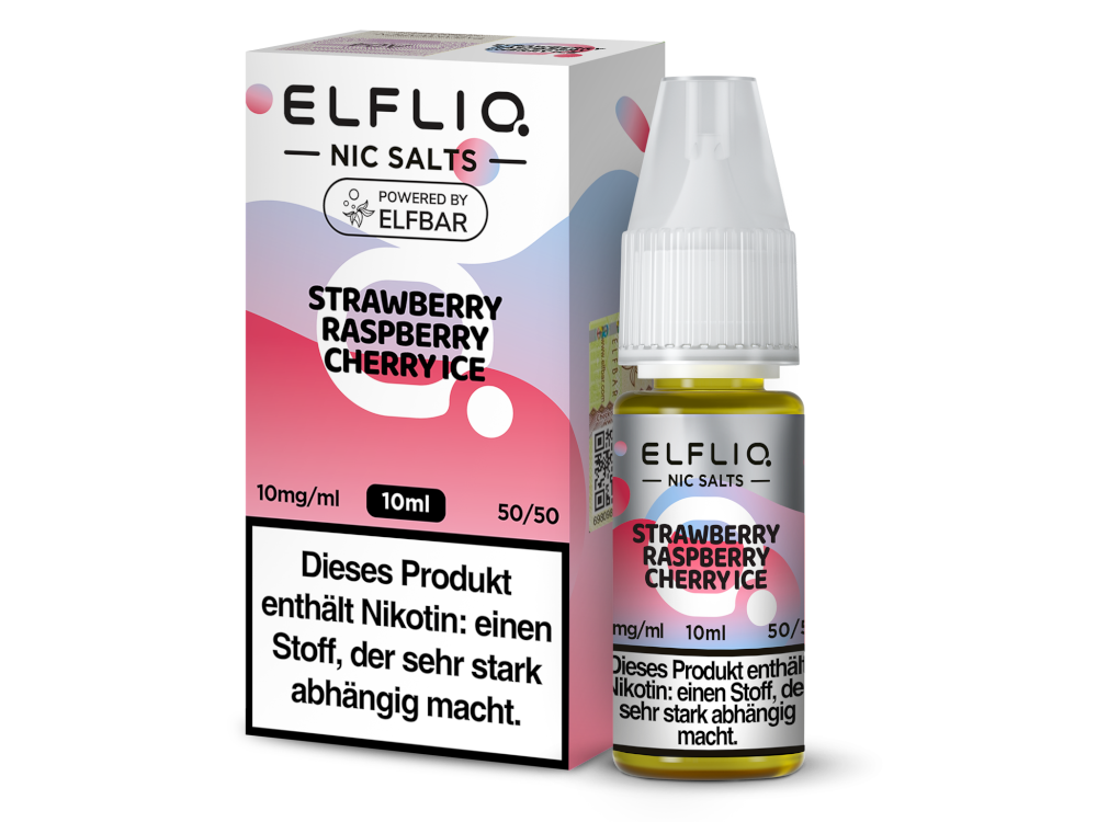 ELFLIQ - Strawberry Raspberry Cherry Ice - Nikotinsalz Liquid 10 mg/ml 200er Packung