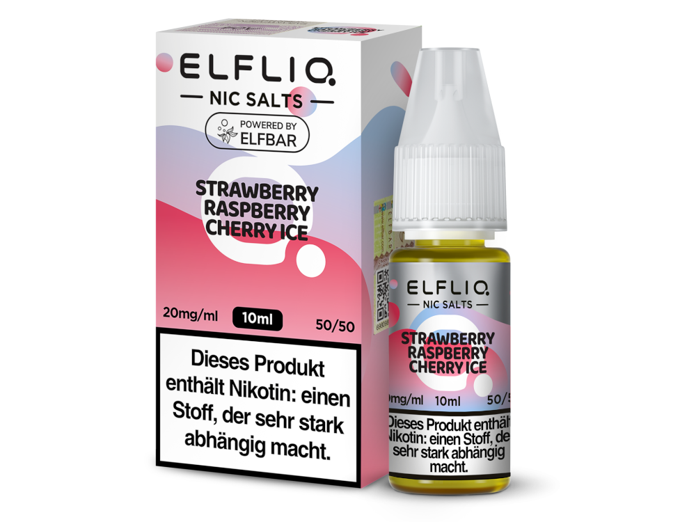 ELFLIQ - Strawberry Raspberry Cherry Ice - Nikotinsalz Liquid 20 mg/ml 10er Packung