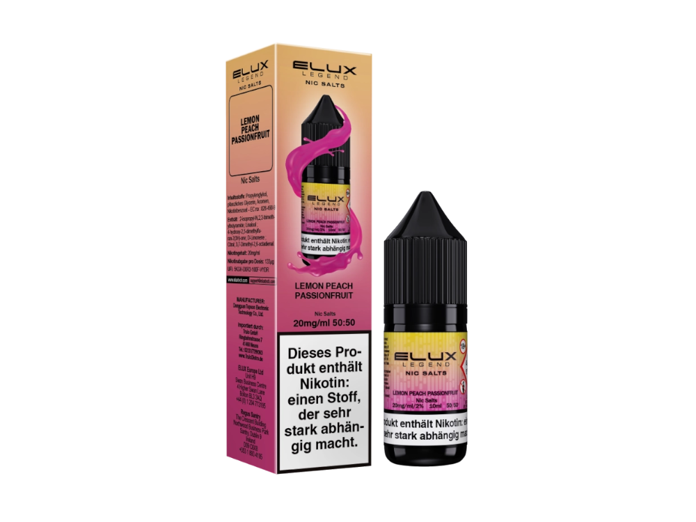 Elux - Lemon Peach Passion - Nikotinsalz Liquid 20 mg/ml