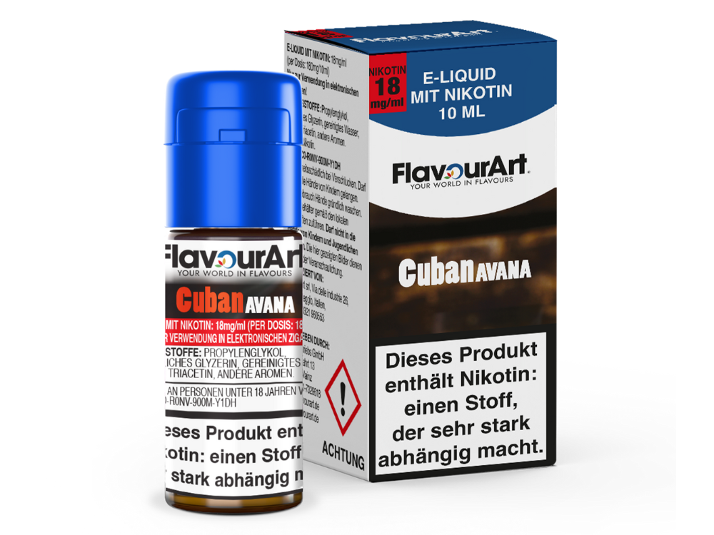 FlavourArt - Cuban Avana E-Zigaretten Liquid 18 mg/ml 15er Packung