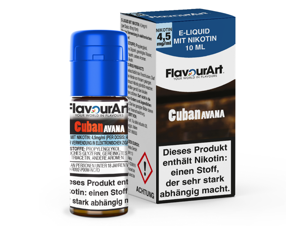 FlavourArt - Cuban Avana E-Zigaretten Liquid 4,5 mg/ml