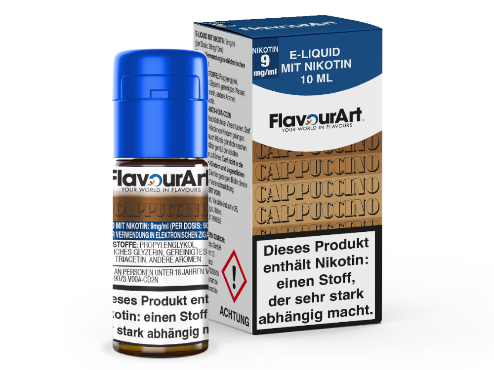 FlavourArt - Cappuccino E-Zigaretten Liquid 9 mg/ml 15er Packung