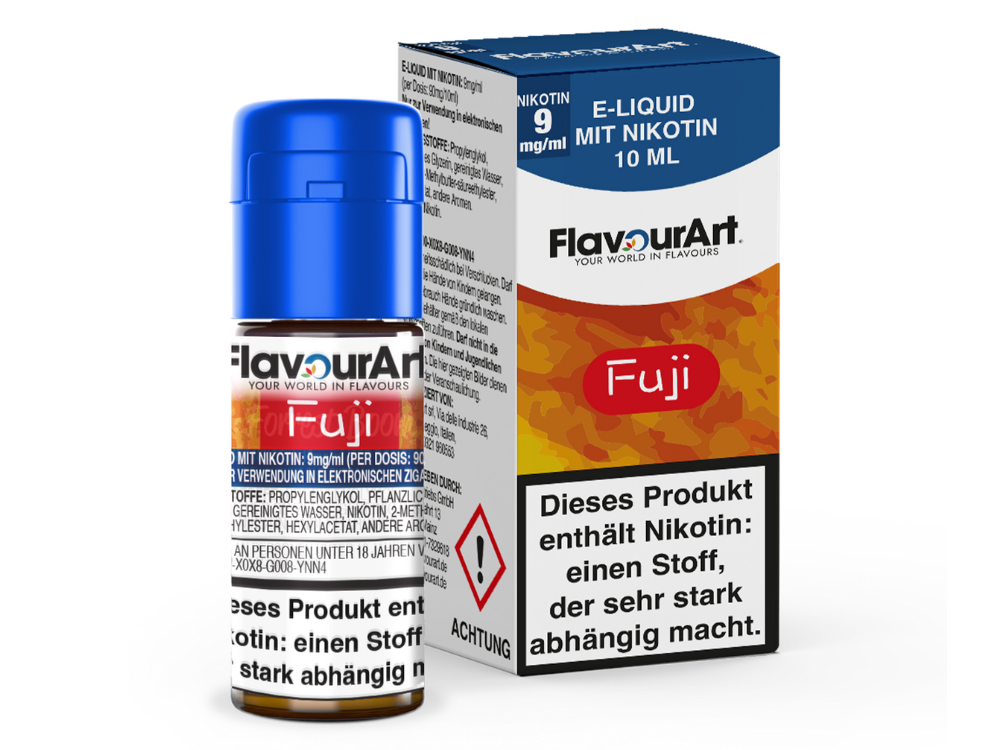 FlavourArt - Fuji E-Zigaretten Liquid 9 mg/ml 15er Packung