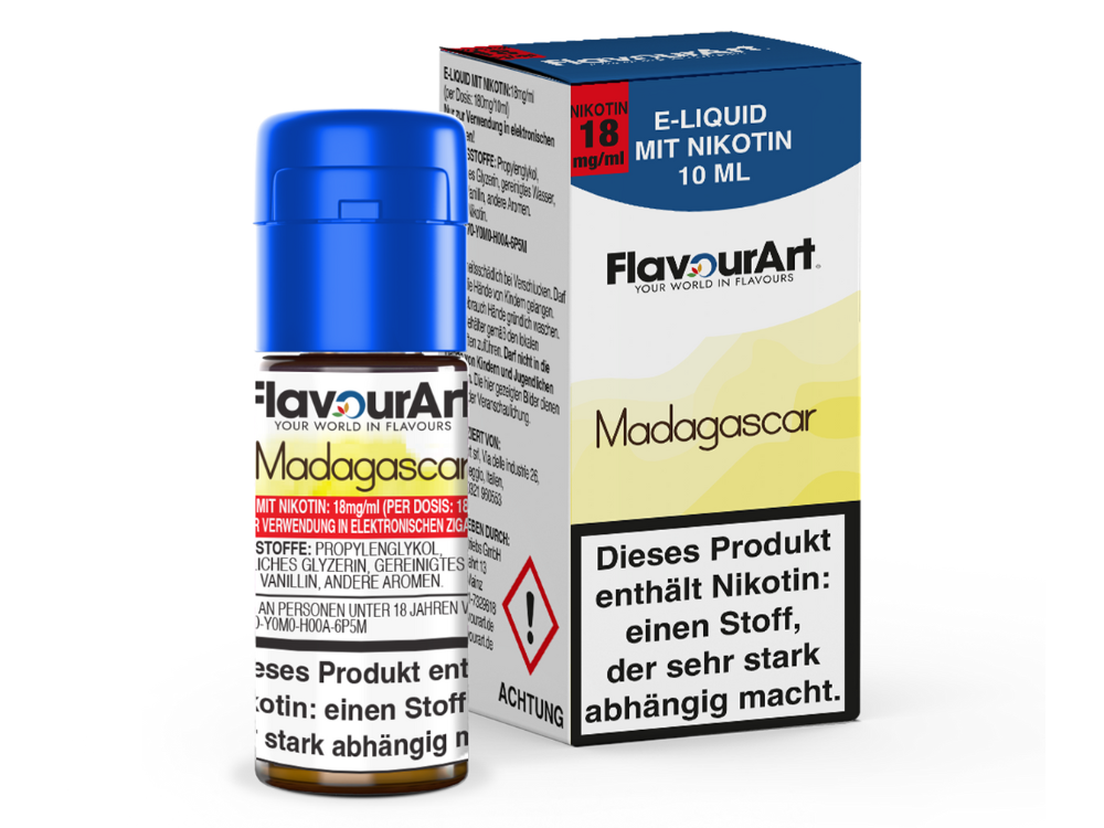 FlavourArt - Madagascar E-Zigaretten Liquid 18 mg/ml 15er Packung
