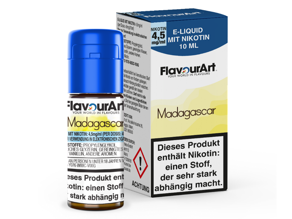 FlavourArt - Madagascar E-Zigaretten Liquid 4,5 mg/ml 15er Packung