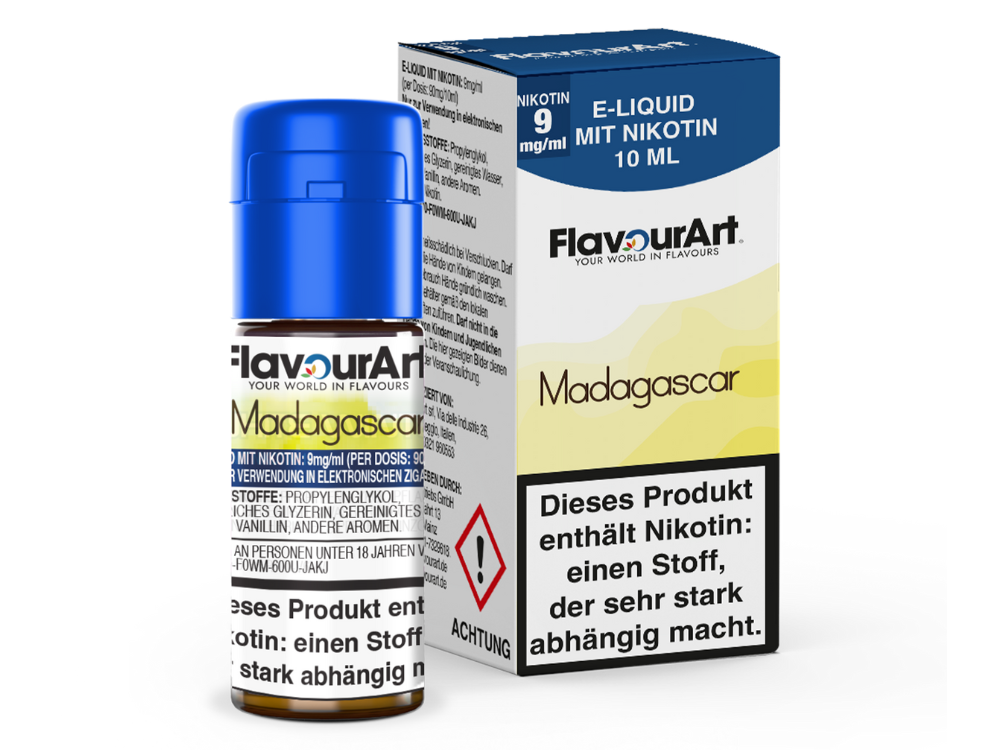 FlavourArt - Madagascar E-Zigaretten Liquid 9 mg/ml 15er Packung