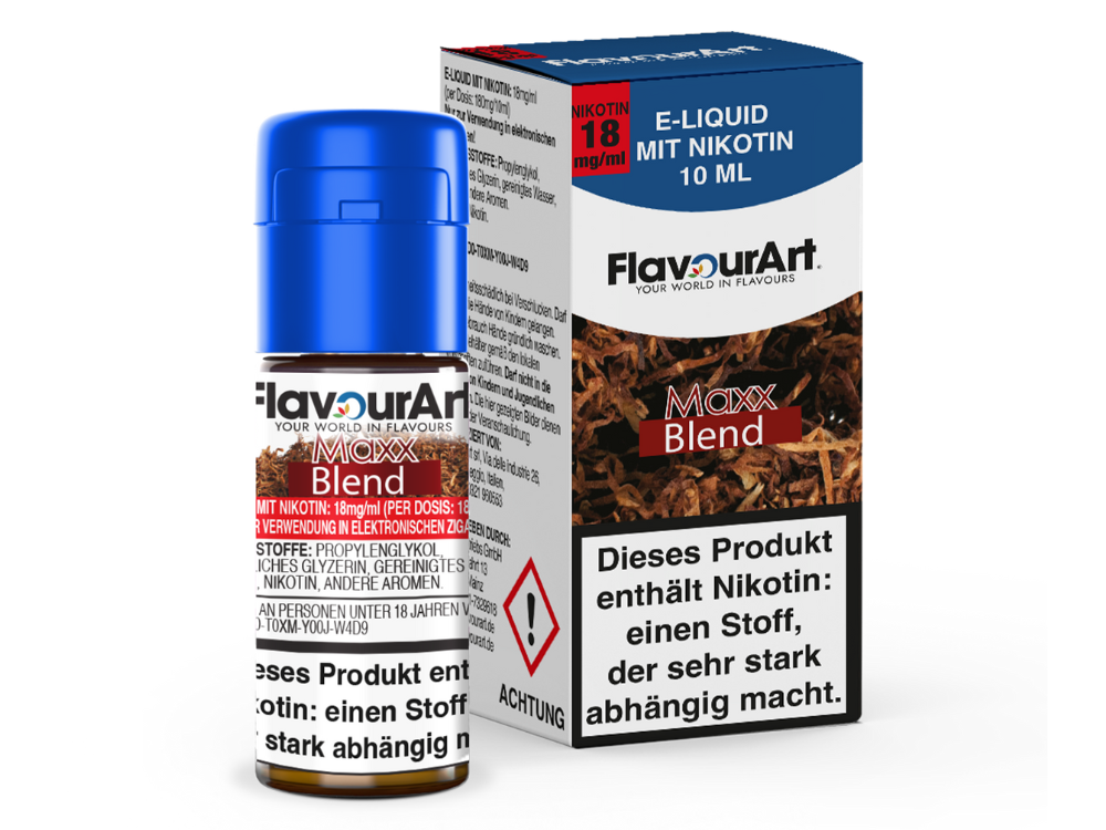 FlavourArt - Maxx-Blend E-Zigaretten Liquid 18 mg/ml 15er Packung
