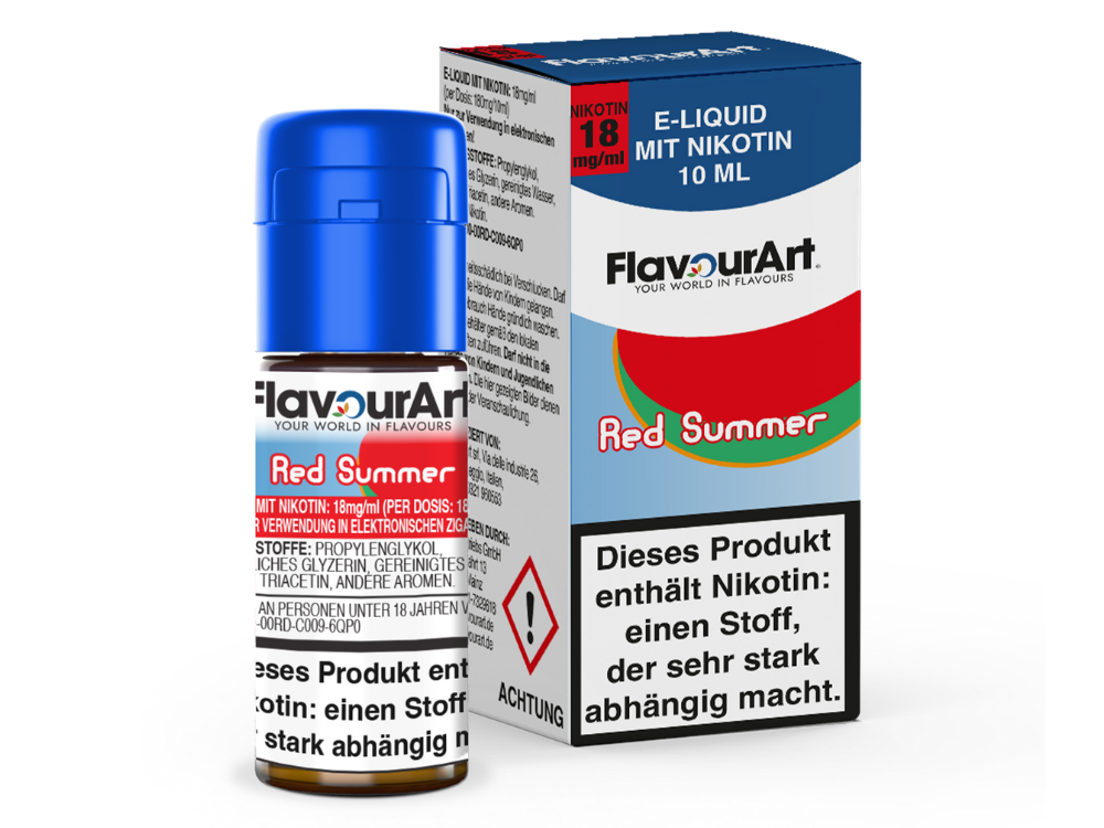 FlavourArt - Red Summer E-Zigaretten Liquid 18 mg/ml 15er Packung
