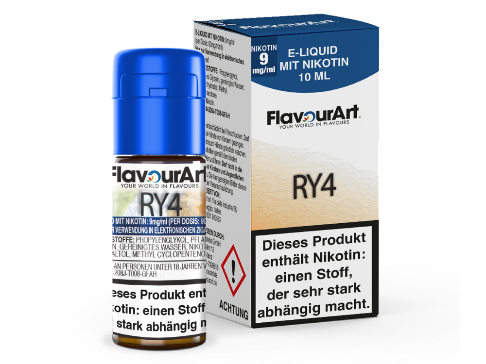 FlavourArt - RY4 E-Zigaretten Liquid 9 mg/ml 15er Packung
