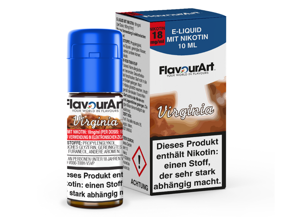 FlavourArt - Virginia E-Zigaretten Liquid 18 mg/ml 15er Packung