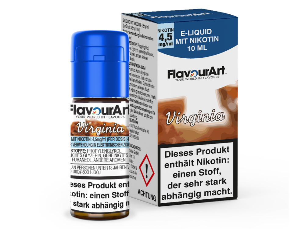 FlavourArt - Virginia E-Zigaretten Liquid 4,5 mg/ml 15er Packung