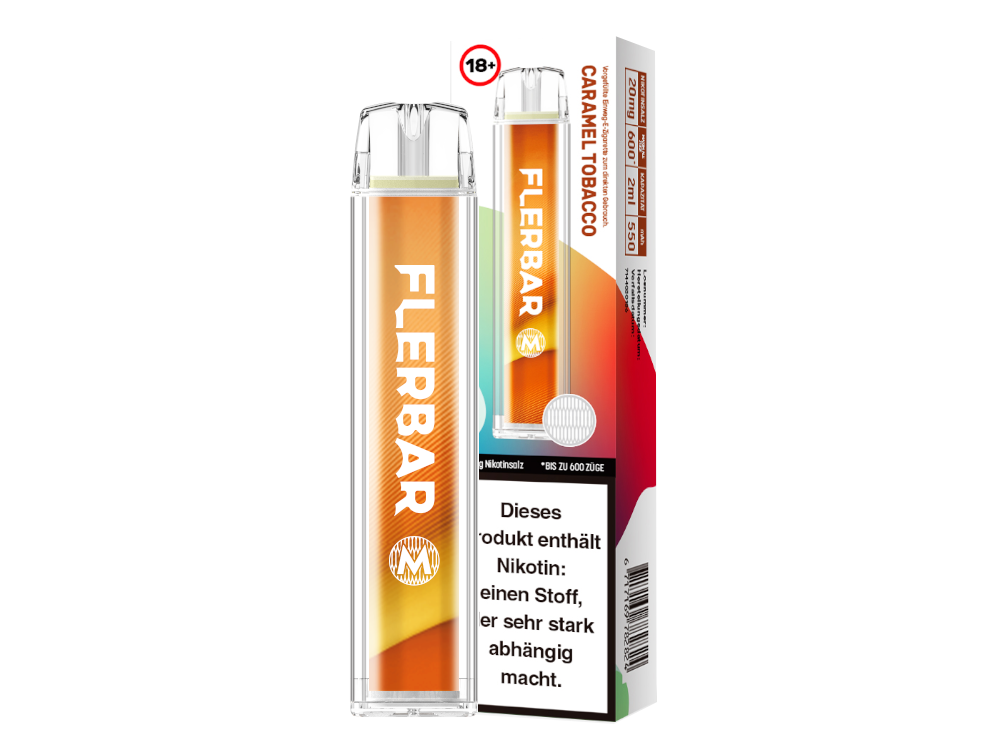Flerbar - M Einweg E-Zigarette - Caramel Tobacco 20 mg/ml