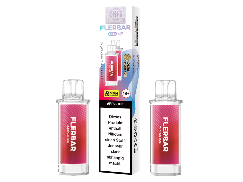 Flerbar - POD Apple Ice 20 mg/ml (2 Stück pro Packung) 400er Packung