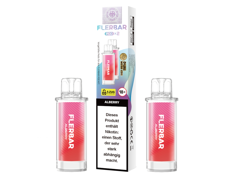 Flerbar - POD Alberry 20 mg/ml (2 Stück pro Packung) 10er Packung