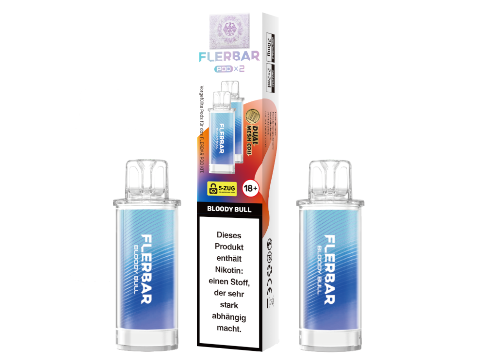 Flerbar - POD Bloody Bull 20 mg/ml (2 Stück pro Packung) 400er Packung