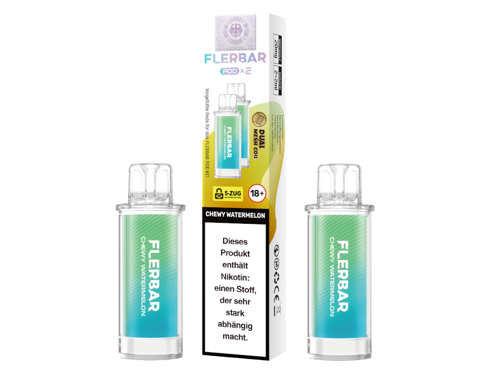 Flerbar - POD Chewy Watermelon 20 mg/ml (2 Stück pro Packung) 400er Packung