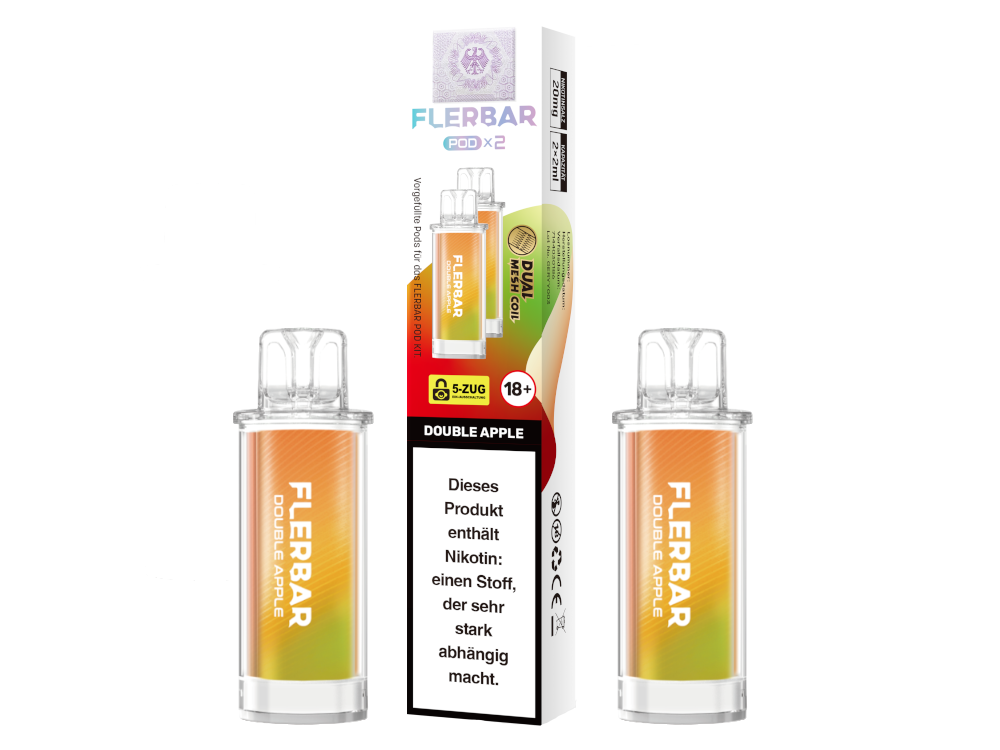 Flerbar - POD Double Apple 20 mg/ml (2 Stück pro Packung) 10er Packung