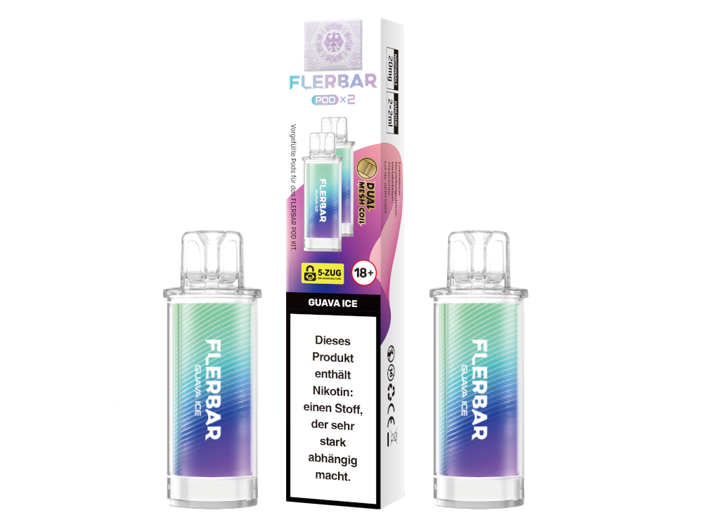 Flerbar - POD Guava Ice 20 mg/ml (2 Stück pro Packung) 400er Packung