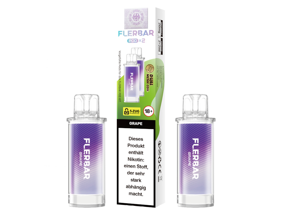 Flerbar - POD Grape 20 mg/ml (2 Stück pro Packung) 400er Packung