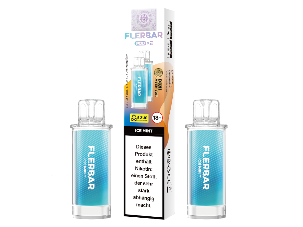 Flerbar - POD Ice Mint 20 mg/ml (2 Stück pro Packung)