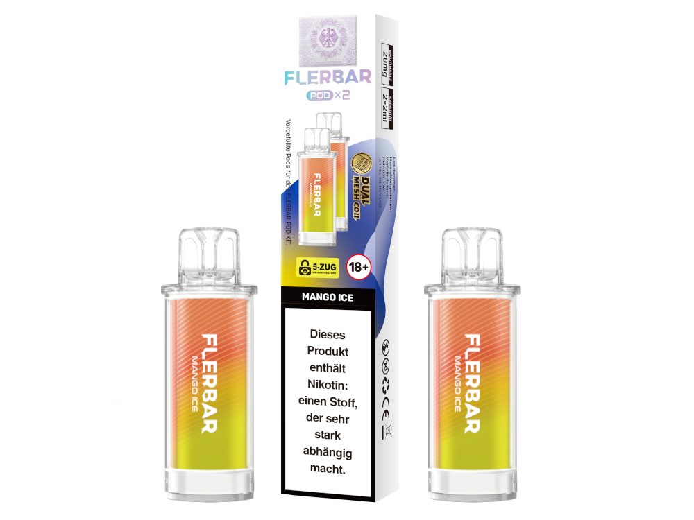 Flerbar - POD Mango Ice 20 mg/ml (2 Stück pro Packung) 400er Packung