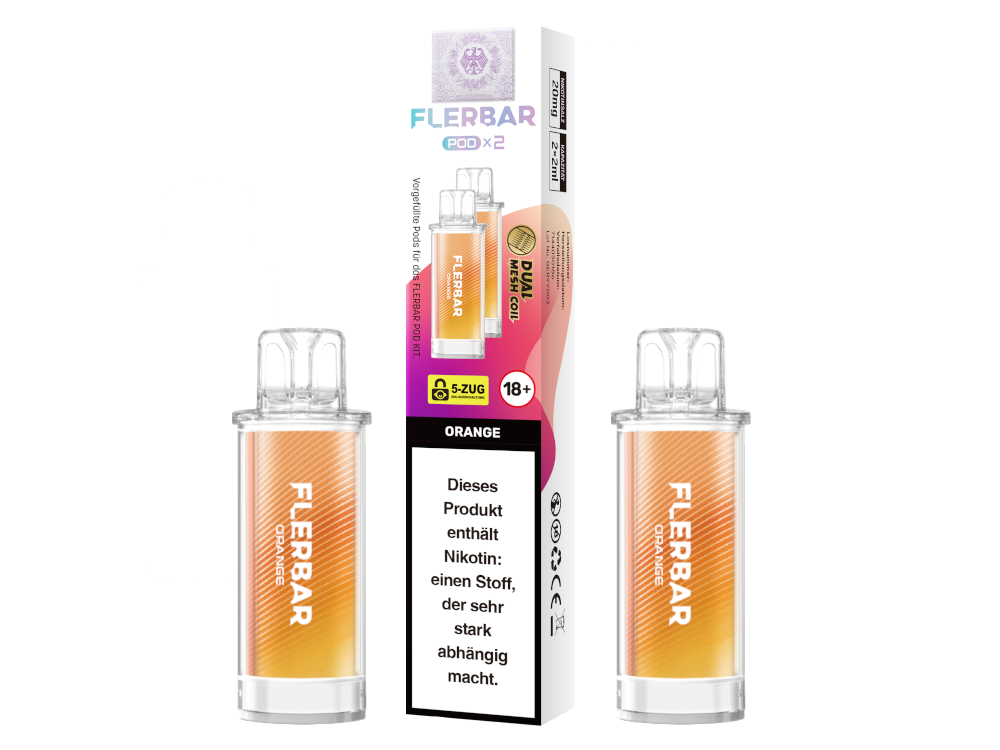 Flerbar - POD Orange 20 mg/ml (2 Stück pro Packung) 400er Packung
