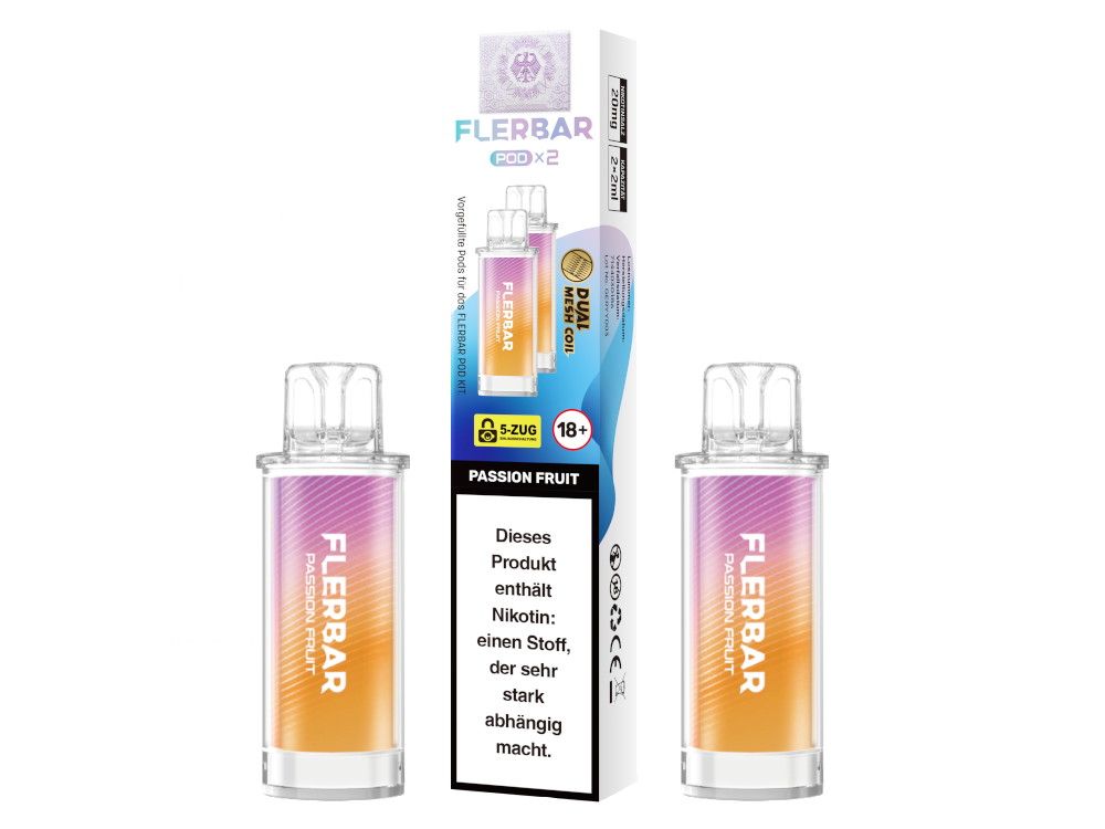 Flerbar - POD Passion Fruit 20 mg/ml (2 Stück pro Packung) 400er Packung