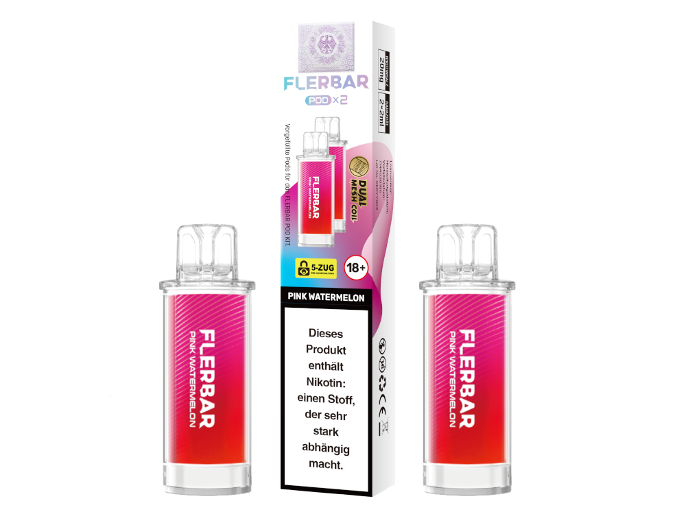 Flerbar - POD Pink Watermelon 20 mg/ml (2 Stück pro Packung)