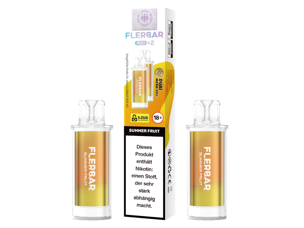 Flerbar - POD Summer Fruit 20 mg/ml (2 Stück pro Packung) 10er Packung
