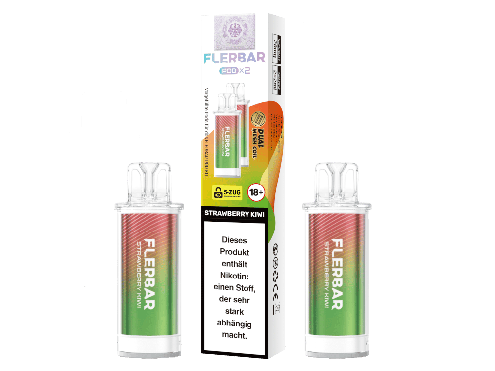 Flerbar - POD Strawberry Kiwi 20 mg/ml (2 Stück pro Packung) 400er Packung