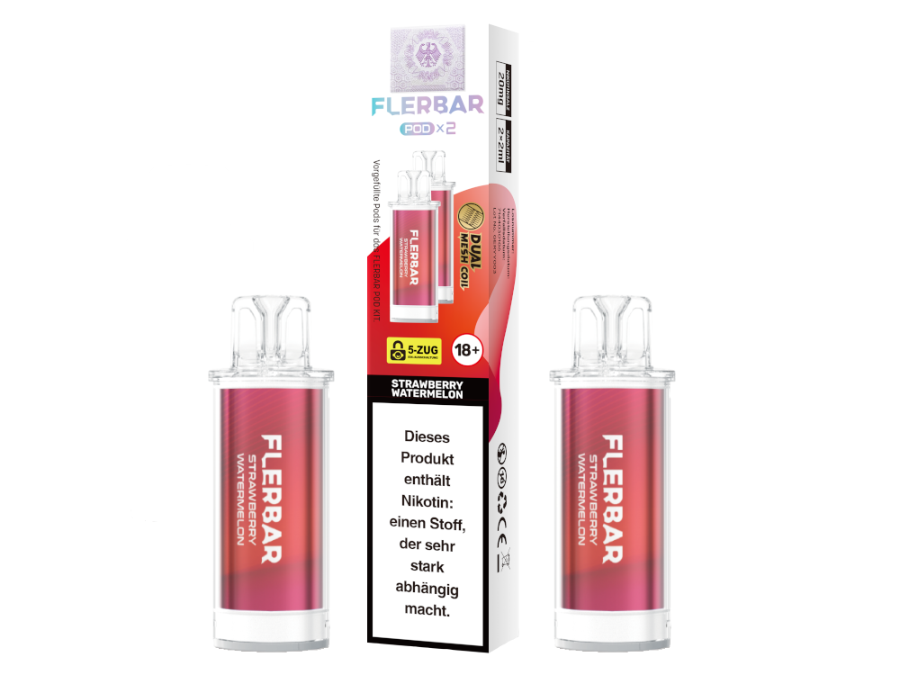 Flerbar - POD Strawberry Watermelon 20 mg/ml (2 Stück pro Packung) 400er Packung