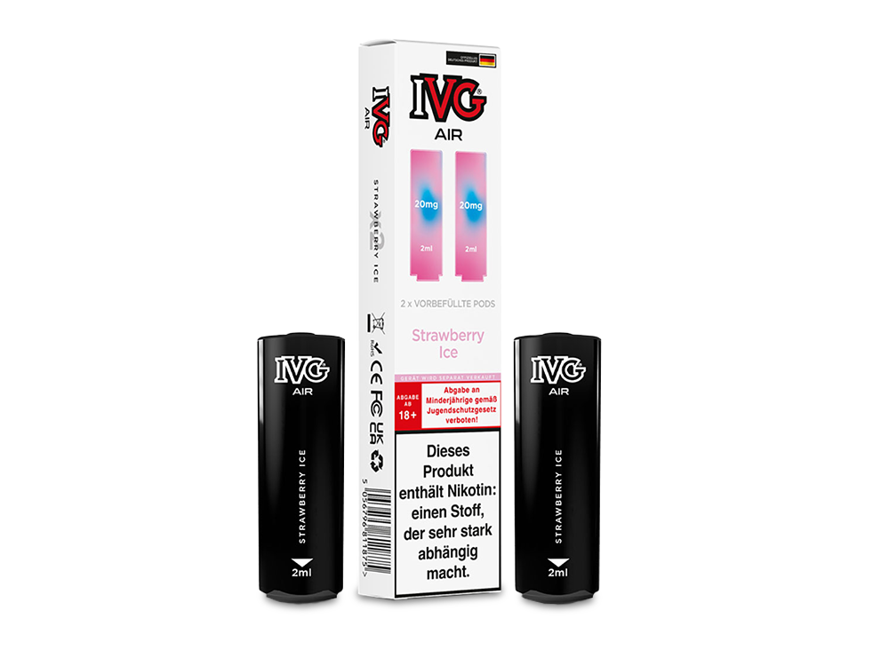 IVG - AIR Pod Strawberry Ice 20 mg/ml (2 Stück pro Packung)