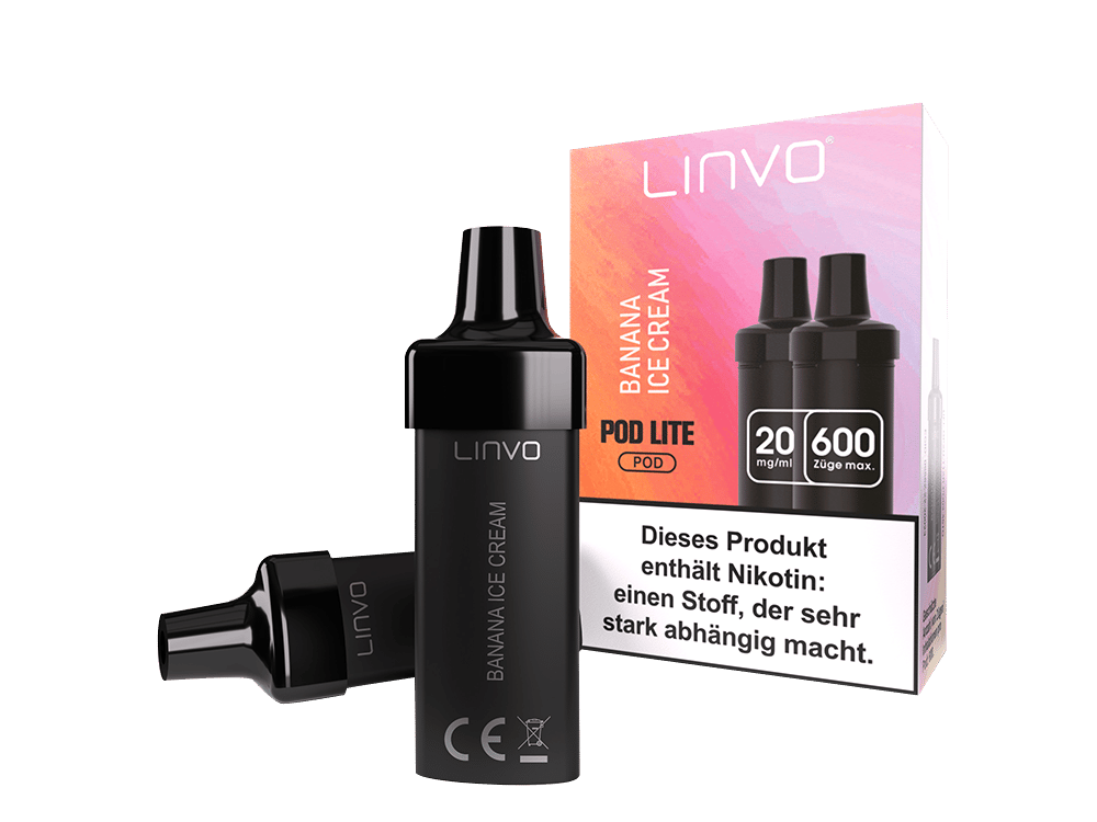 Linvo - Pod Lite Cartridge Banana Ice Cream 20 mg/ml (2 Stück pro Packung) 300er Packung