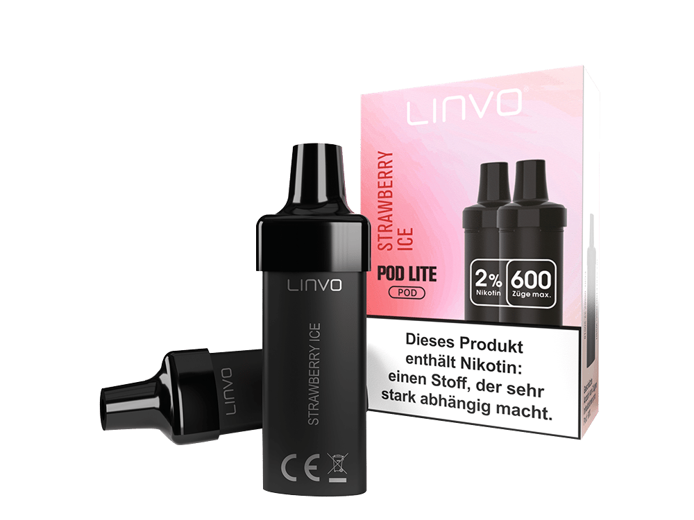 Linvo - Pod Lite Cartridge Strawberry Ice 20 mg/ml (2 Stück pro Packung) 10er Packung