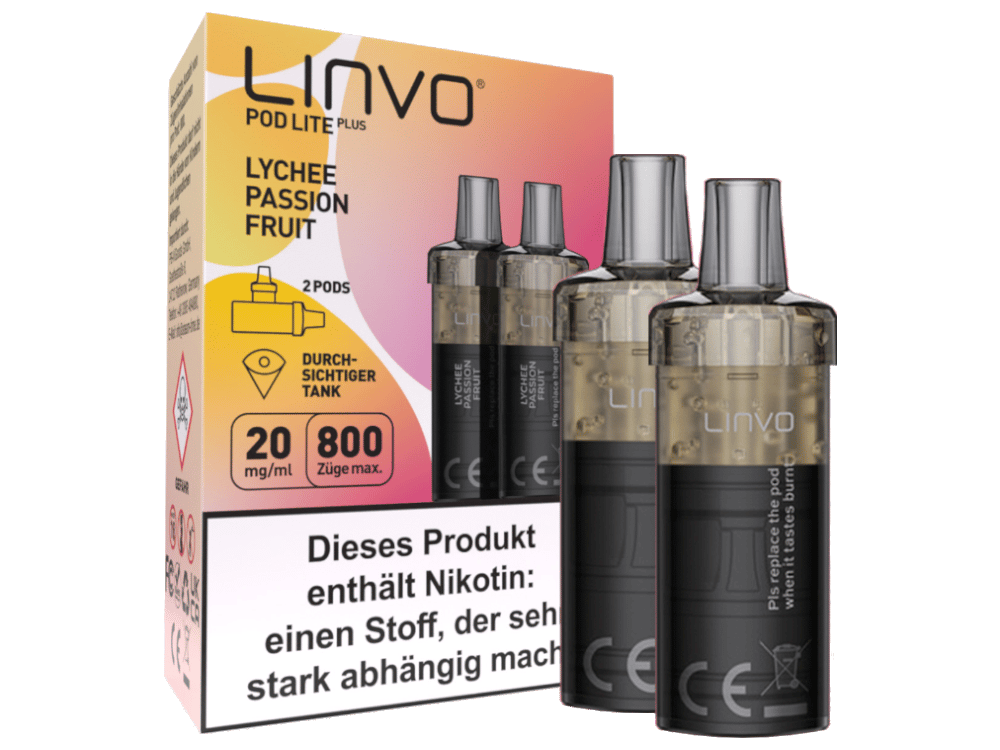 Linvo - Pod Lite Plus Cartridge Lychee Passionfruit 20 mg/ml (2 Stück pro Packung) 300er Packung