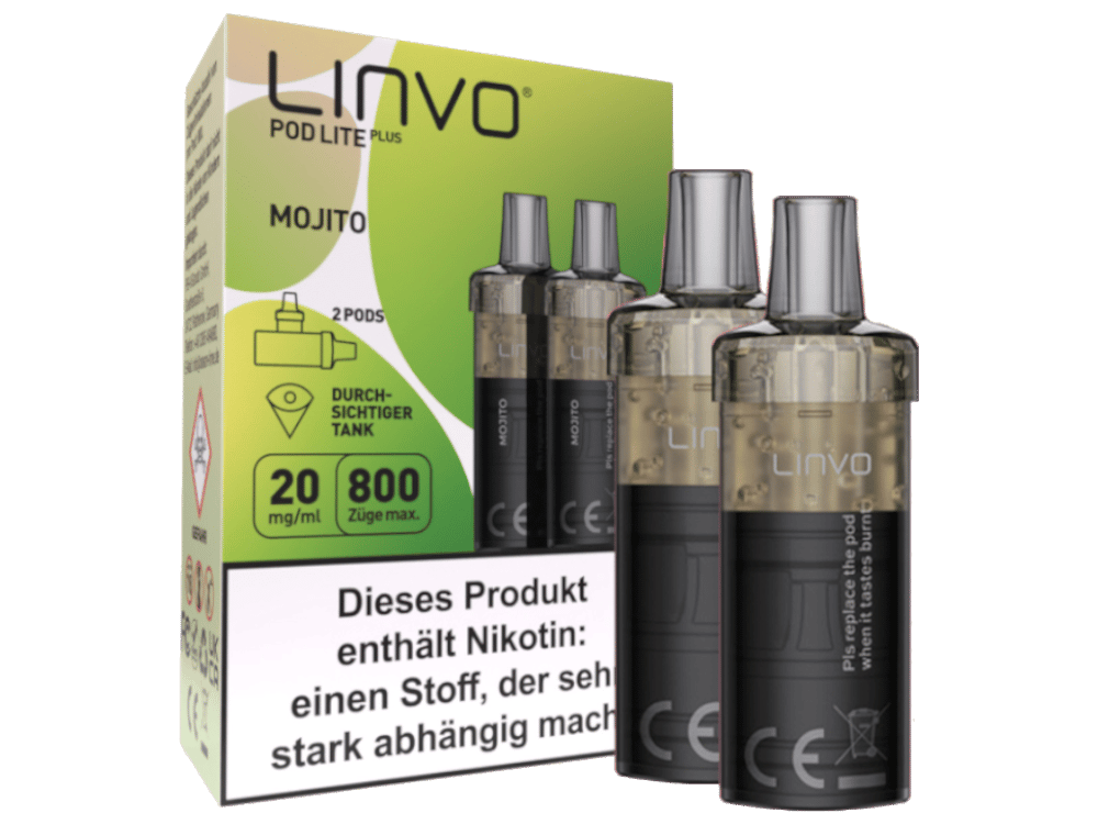 Linvo - Pod Lite Plus Cartridge Mojito 20 mg/ml (2 Stück pro Packung) 300er Packung