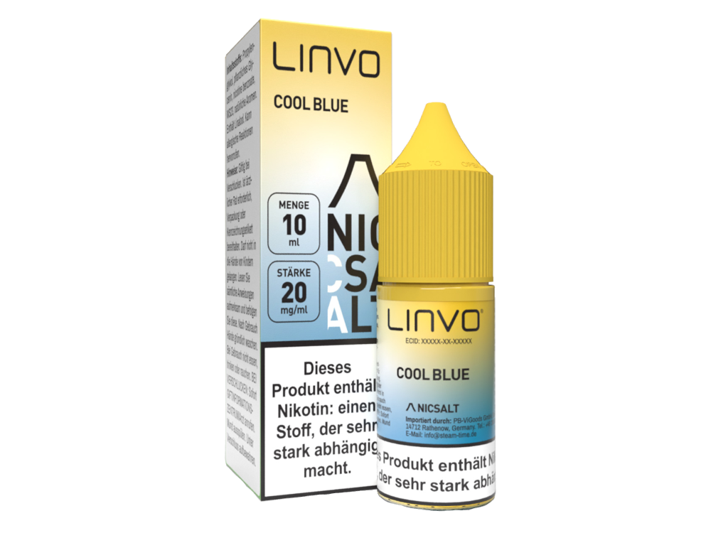 Linvo - Cool Blue - Nikotinsalz Liquid 20 mg/ml 10er Packung