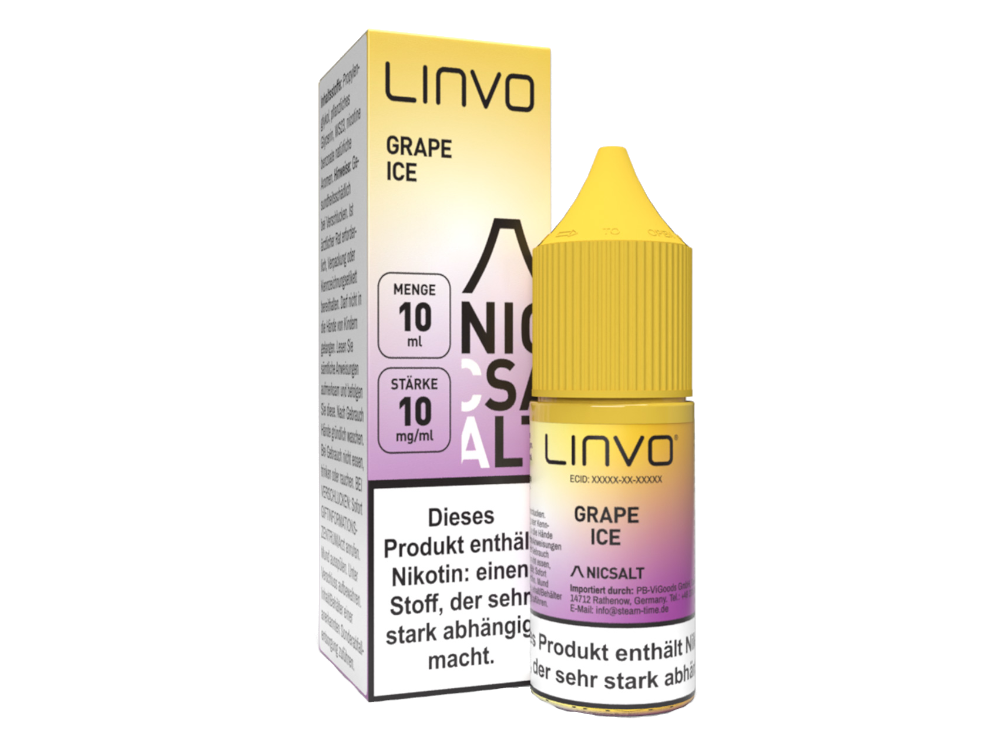Linvo - Grape Ice - Nikotinsalz Liquid 10 mg/ml 10er Packung
