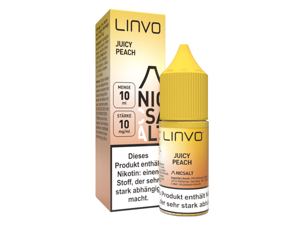 Linvo - Juicy Peach - Nikotinsalz Liquid 10 mg/ml 10er Packung