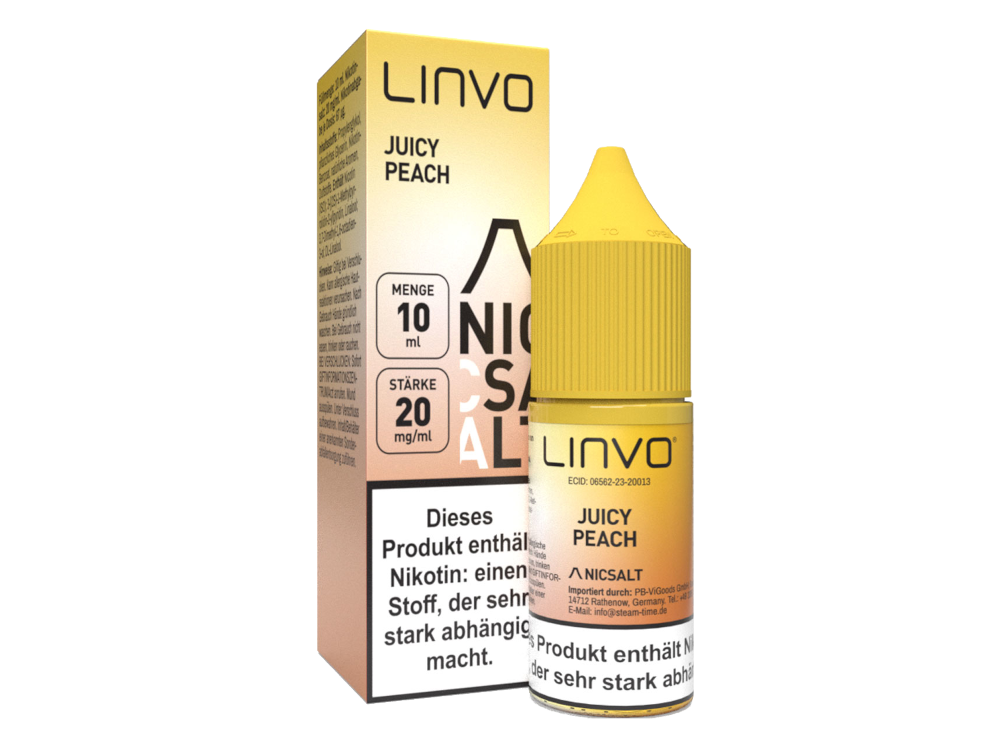 Linvo - Juicy Peach - Nikotinsalz Liquid 20 mg/ml 10er Packung