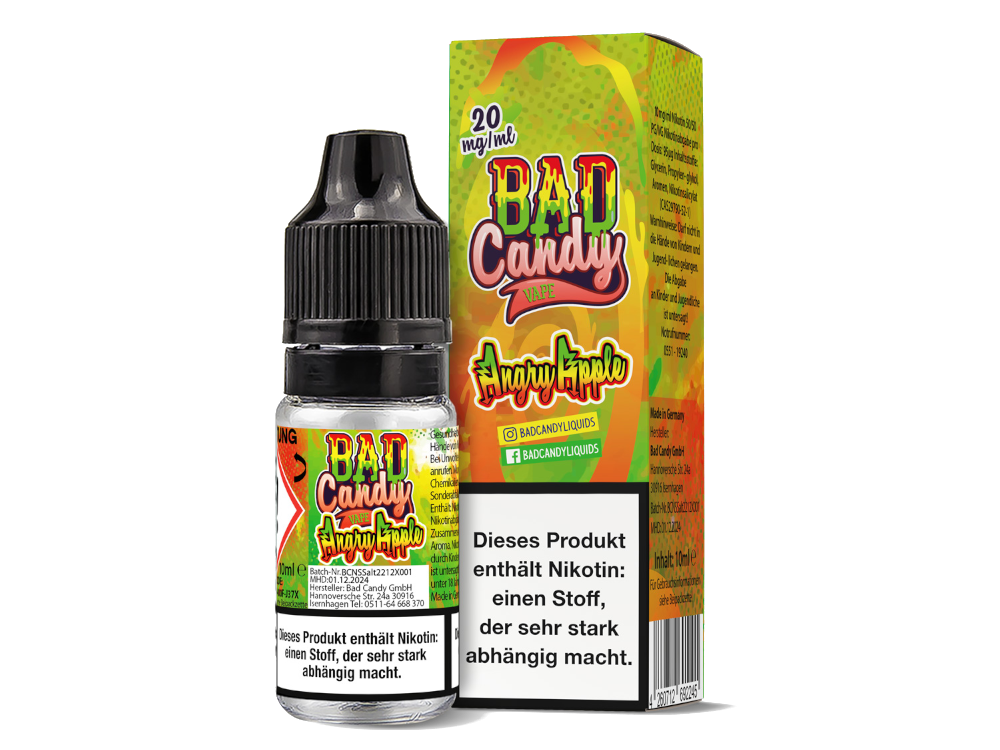 Bad Candy Liquids - Angry Apple - Nikotinsalz Liquid 20 mg/ml 10er Packung