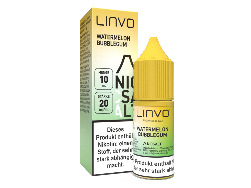 Linvo - Watermelon Bubblegum - Nikotinsalz Liquid 20 mg/ml 10er Packung