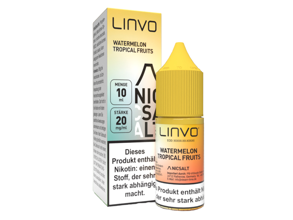 Linvo - Watermelon Tropical Fruits - Nikotinsalz Liquid 20 mg/ml 10er Packung