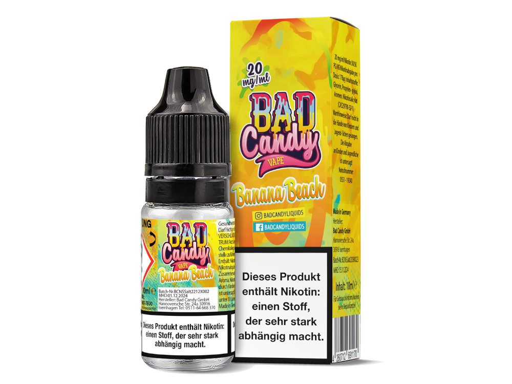 Bad Candy Liquids - Banana Beach - Nikotinsalz Liquid 20 mg/ml 10er Packung