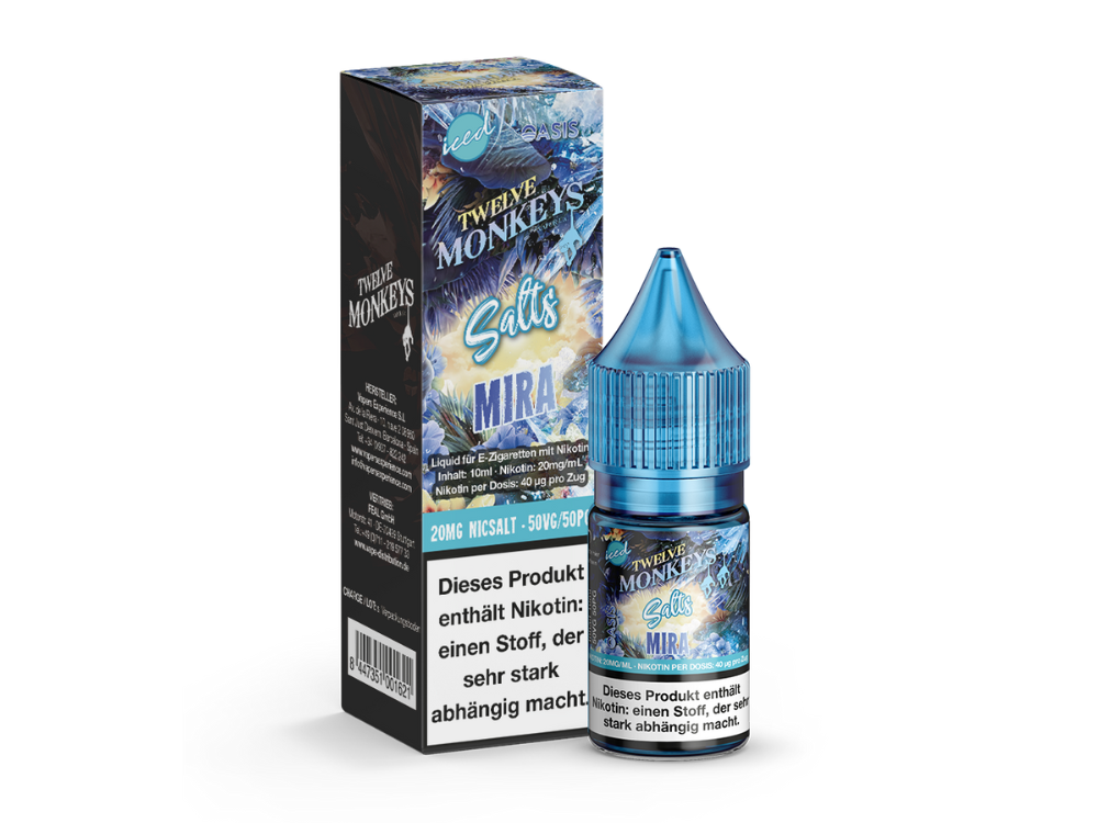 Twelve Monkeys - Iced - Mira - Nikotinsalz Liquid 20 mg/ml 10er Packung